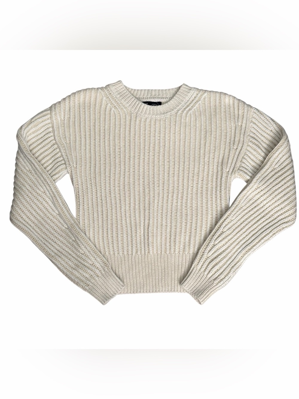 Gap 100% Cotton Barrel Sleeve Crop Sweater Size XSmall